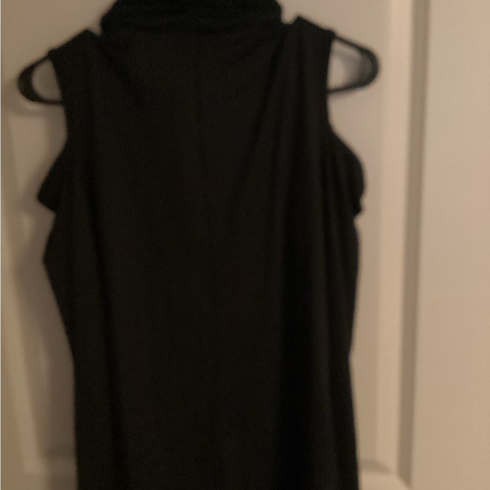 Tabard Black Cold Shoulder Top Size Medium